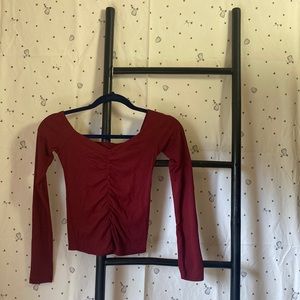 Hollister, Burgundy-Red, long sleeve, shirt